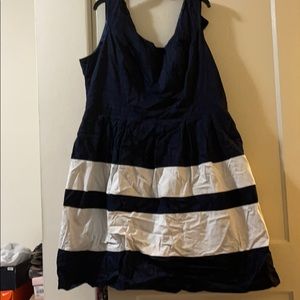 Blue and white summer dress